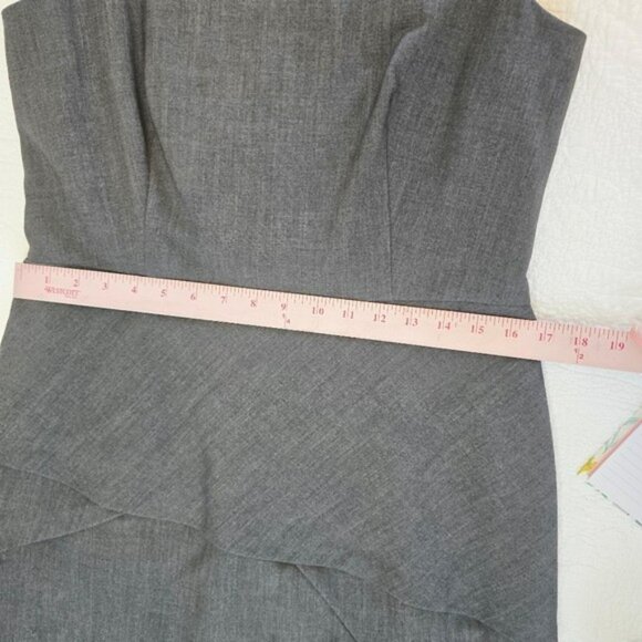 Calvin Klein Women's Career Mini Dress Size Large Charcoal Grey Cap Sleeves Work - Picture 12 of 15